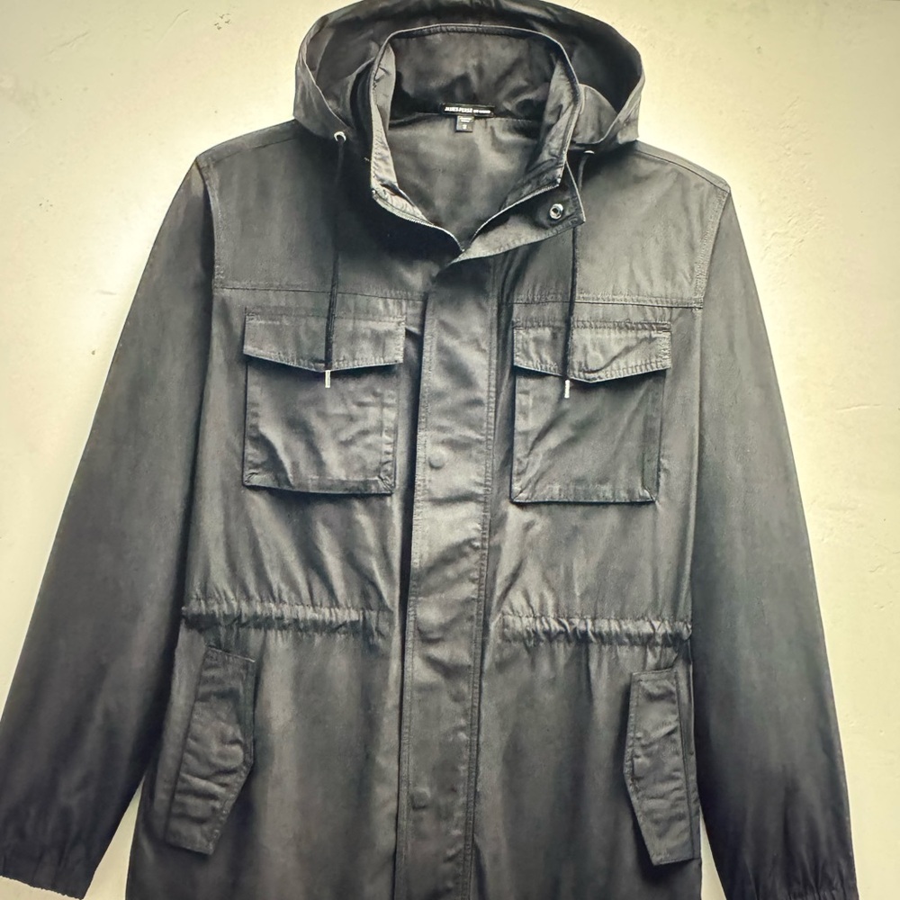 Men's Black Hooded Jacket